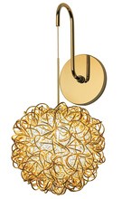  WS536GOBZX3 - Wall Sconce Kurly Sphere Gold Bronze Hal G4 35W 700lm